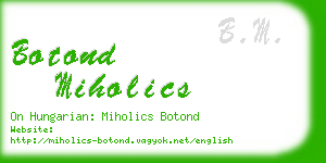 botond miholics business card